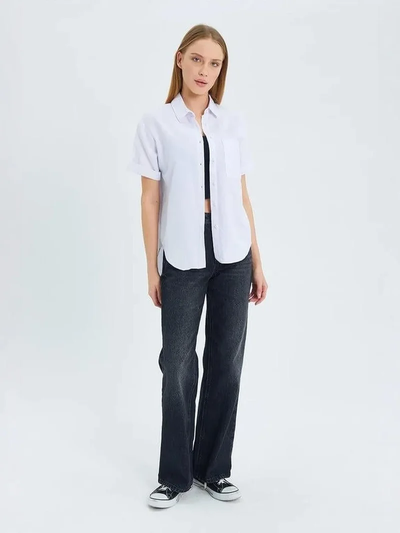 MixRay MIXRAY Short Sleeve Shirt with Pockets