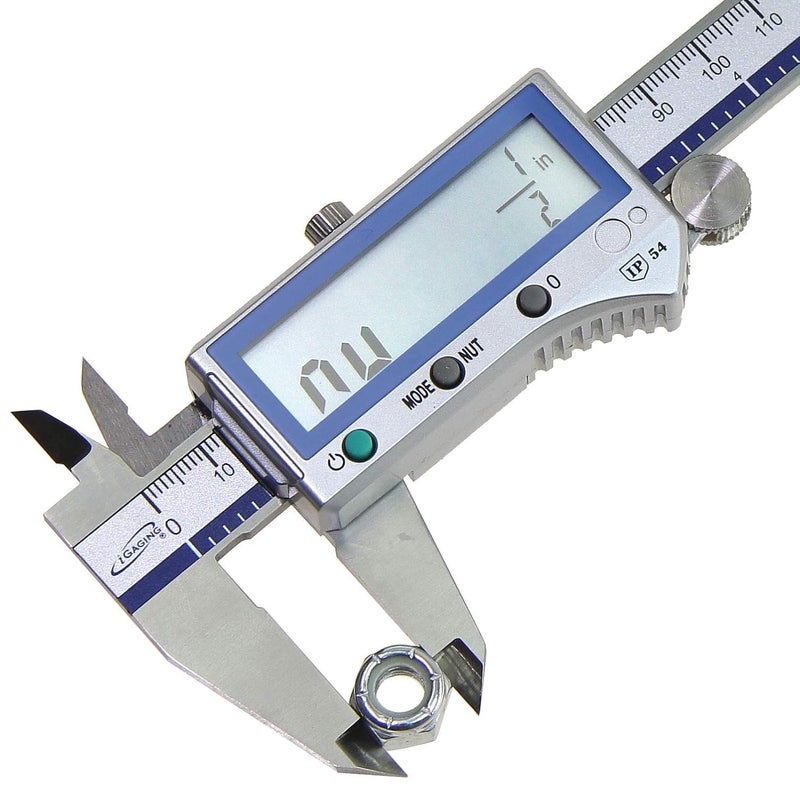 iGaging Fastener Cal Digital Caliper 0-8"/200 mm - IP54 Electronic Caliper - Quick & Accurate Inch/Metric/Inch Fractional/Fastener Size Reading - Includes Case, Manual, & Battery - Image 2