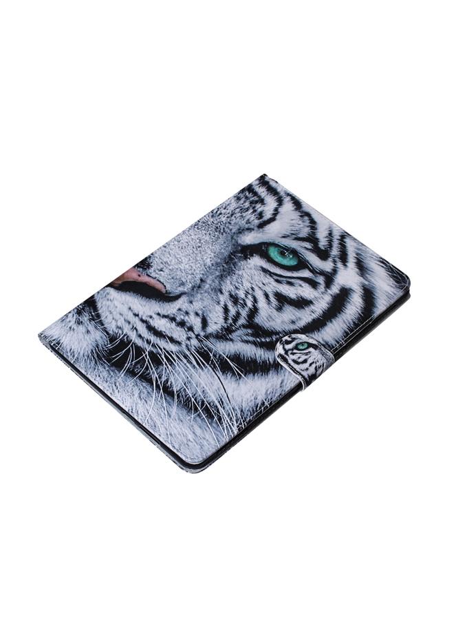 اس-توب جراب جلدي أفقي قابل للطي برسومات ملونة ثلاثية الأبعاد مع حامل وفتحة للبطاقات ومحفظة لجهاز هواوي ميديا باد M6 8.4 - Image 5