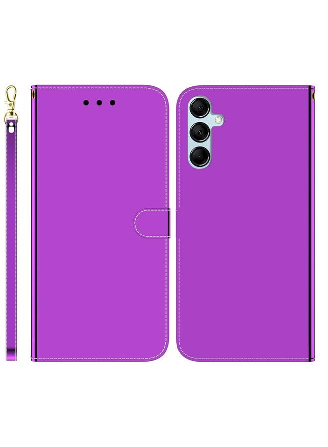 اس-توب جراب لهاتف Samsung Galaxy M54 مصنوع من الجلد الصناعي بسطح مرآة - Image 1