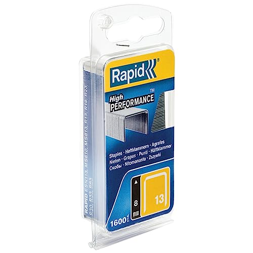 Rapid High-Performance Staples for Textiles, Finewire No. 13, Leg Length 6mm, Staple Gun Staples, Galvanised Steel, 1600 Pieces, Boxed (40109519) - Image 1