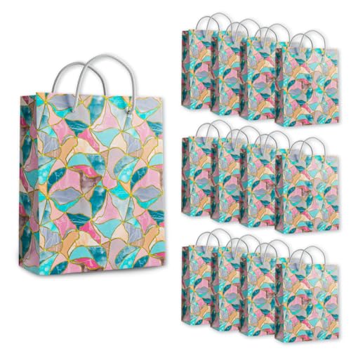 Untumble Paper Gift Bags (12 Pcs, 8.5x7x3.5 Inch) Crystal Charm Printed Medium Size - Return Gifts Paper Bag for Birthday, Baby shower, House Warming, Wedding Gifts - Goodie Bags & Favour Bag - Image 3