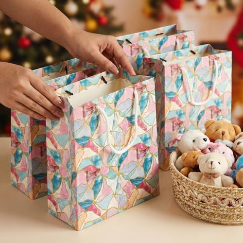 Untumble Paper Gift Bags (12 Pcs, 8.5x7x3.5 Inch) Crystal Charm Printed Medium Size - Return Gifts Paper Bag for Birthday, Baby shower, House Warming, Wedding Gifts - Goodie Bags & Favour Bag - Image 2