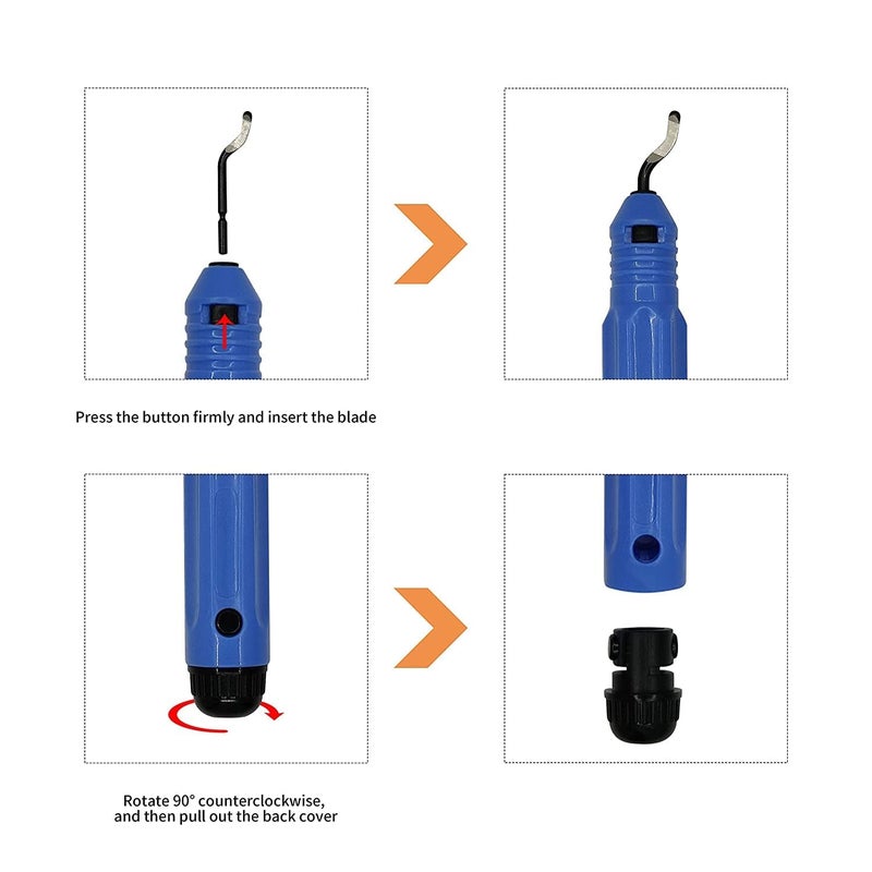 Luoshi أداة إزالة البروزات الحرفية وشفرة واحدة من الفولاذ عالي السرعة تعمل على المعادن، الراتنج، PVC، وحواف البلاستيك المطبوعة ثلاثية الأبعاد رائعة لأنابيب النحاس وPVC، الطباعة ثلاثية الأبعاد، فن الراتنج، وأعمال المعادن - Image 3