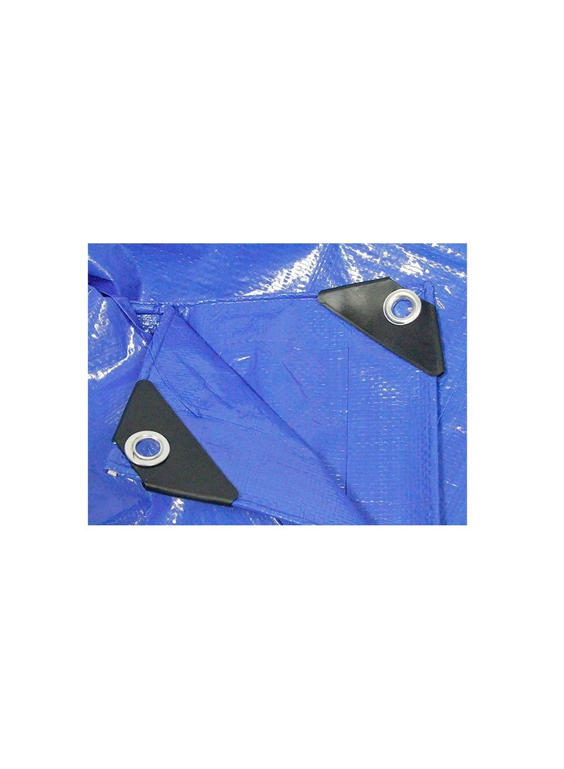 Beorol Multipurpose Waterproof Ground Cover Tent Shelter Dust-proof Rain Cover Tarpaulin Sheet with Aluminum Rings (6X10 Meter) - Image 2