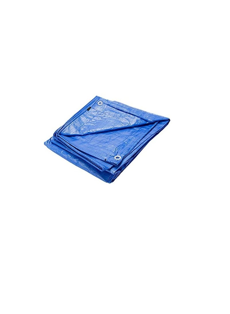 Beorol Multipurpose Waterproof Ground Cover Tent Shelter Dust-proof Rain Cover Tarpaulin Sheet with Aluminum Rings (6X10 Meter) - Image 1