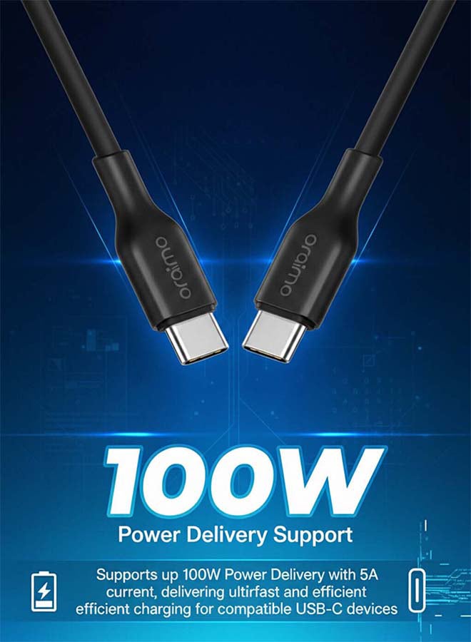 أورايمو كابل شحن RobustLine USB-C إلى USB-C 1م 100W - Image 3