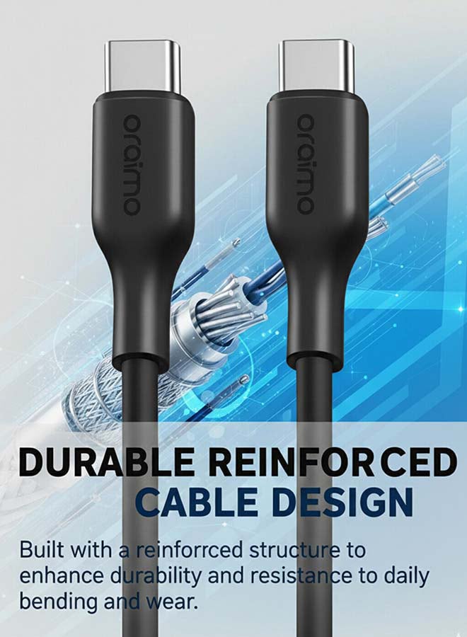 أورايمو كابل شحن RobustLine USB-C إلى USB-C 1م 100W - Image 5