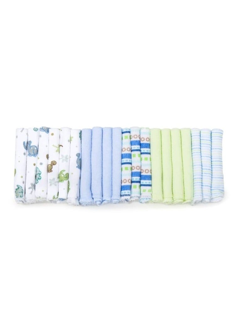 Spasilk Bath Hooded Towels & Washcloths Set for Babies, 23-Piece Gift Set, Blue - Image 1