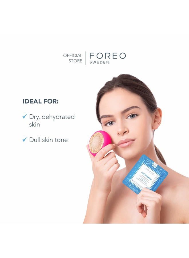 FOREO H2Overdose UFO Activated Facial Mask for Extreme Dehydration, 6 pack, Ultra-Hydrating, Moisturizing, Hyaluronic Acid + Aquaxyl, Clean Formula, Cruelty-free, Compatible with all UFO devices - Image 3