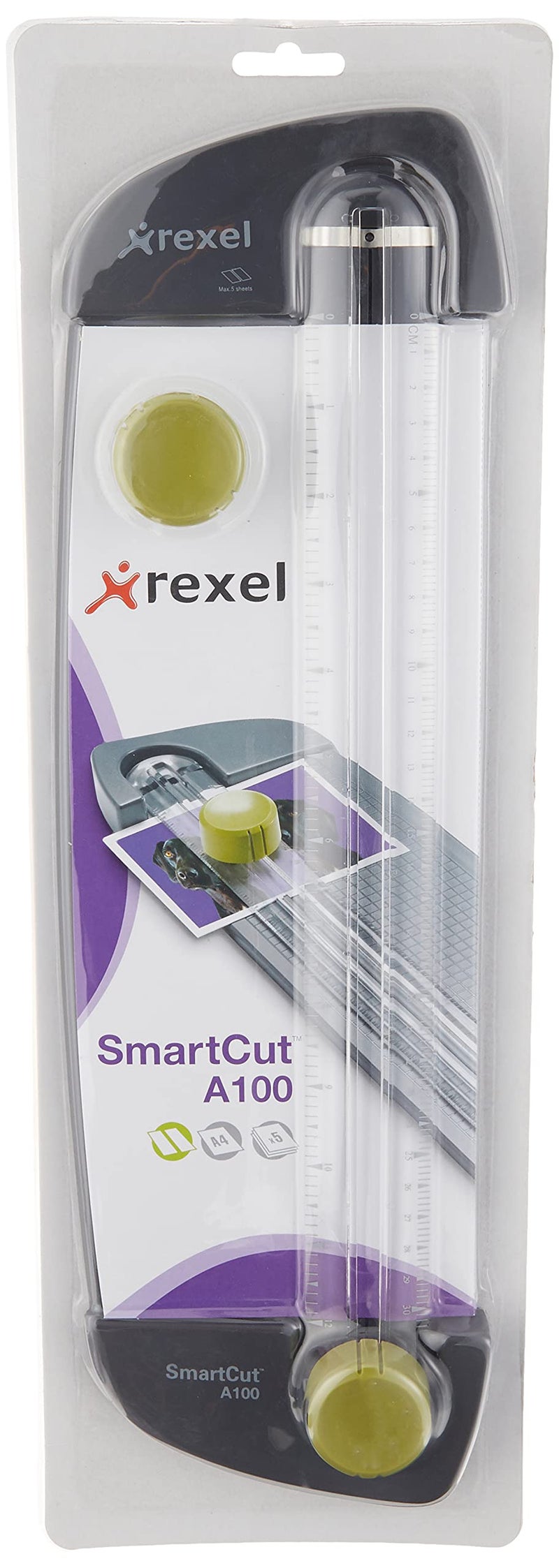 Rexel SmartCut A100 Paper Trimmer, 5 Sheet Capacity - Image 1