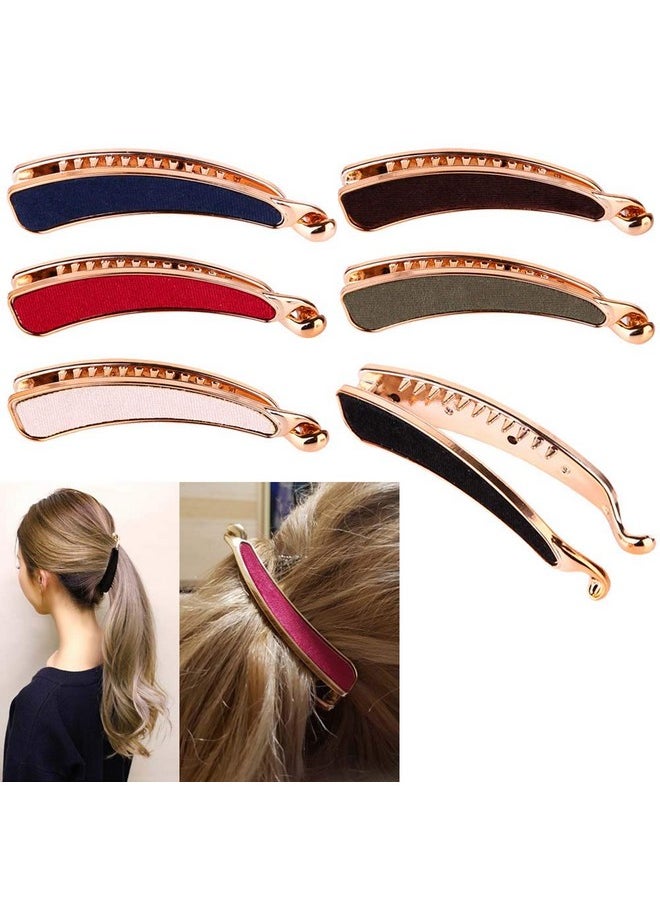 DonLeeving - Luckycivia 6 Pack Women Classic Banana Hair Clip Ponytail Holder Grips Clamp Accessory Simple Retro Hair Barrettes For Women And Girls - Image 1