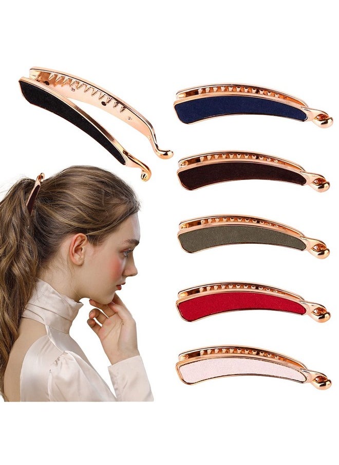 DonLeeving - Luckycivia 6 Pack Women Classic Banana Hair Clip Ponytail Holder Grips Clamp Accessory Simple Retro Hair Barrettes For Women And Girls - Image 1
