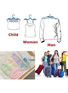 Unik 10-Piece Travel Hangers with Storage Bag, Foldable Clothes Drying Rack for Travel (Colorful 10pcs)  - Image 5