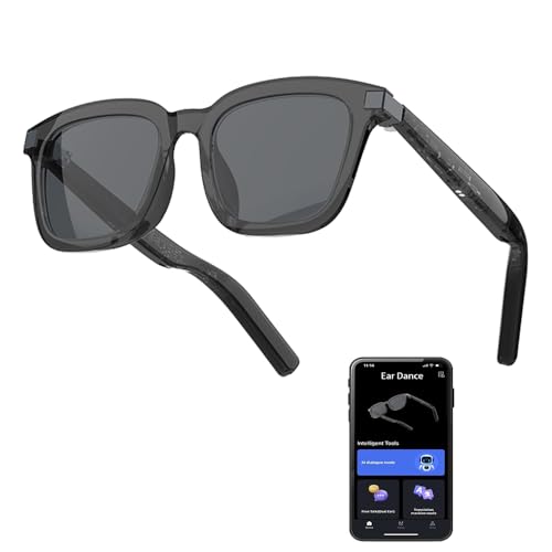 VR SHINECON AI Translation Sun Glasses Smart Voice & Photo Translator, Dual Touch Control, Auto On/Off, 164 Languages, Bluetooth 5.3, Lightweight Eyewear for Travel & Men - Image 1