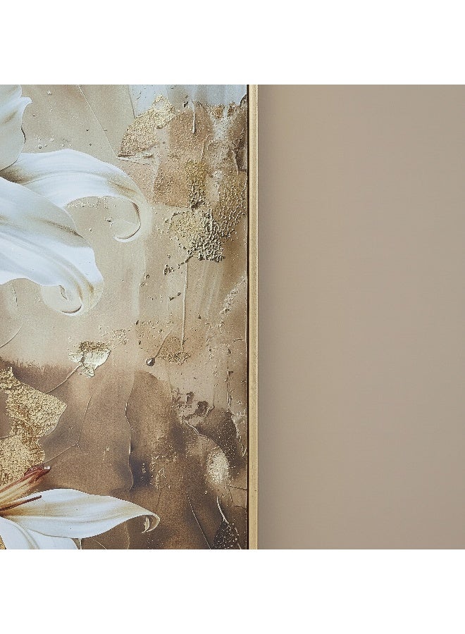 Home Box Framed Flower Picture - White and Gold - Image 3