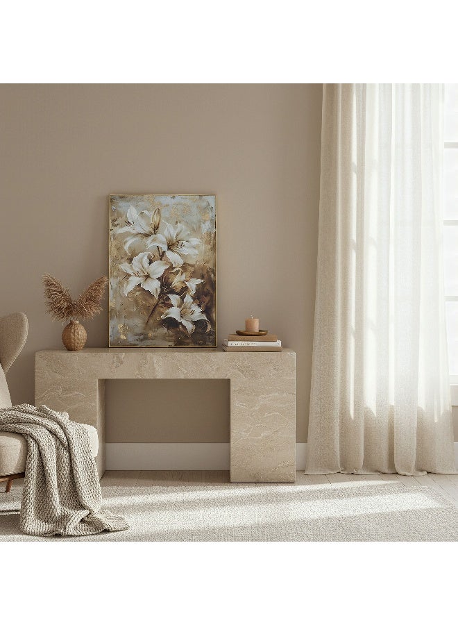 Home Box Framed Flower Picture - White and Gold - Image 4