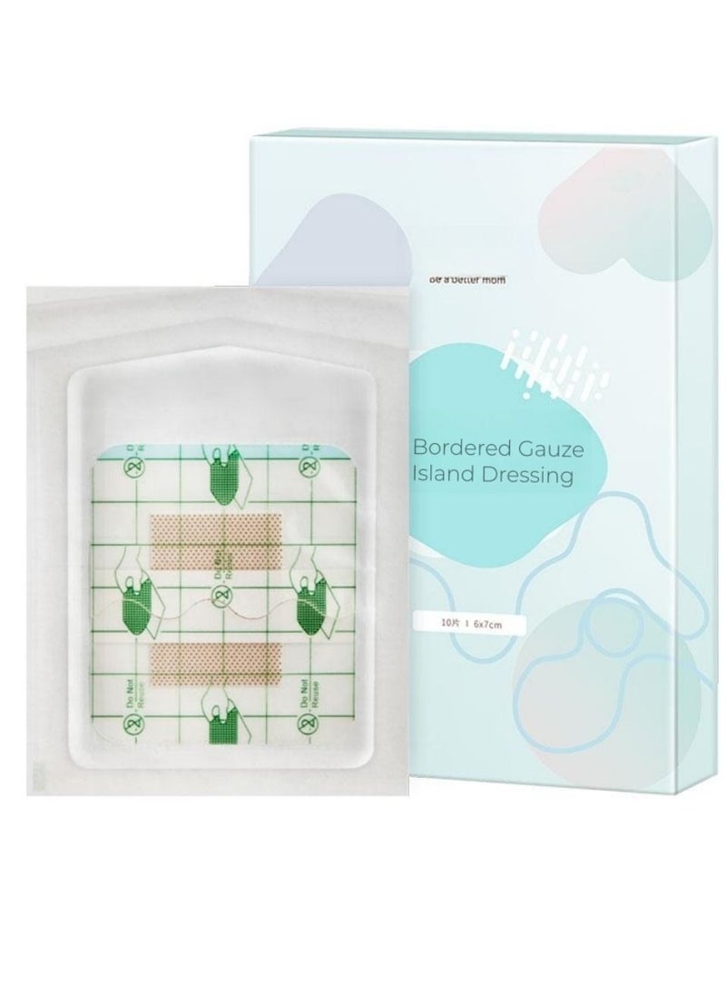 Be a better mom - Bordered Gauze Island Dressing, 6 x 7 CM Sterile Individually Wrapped Gauze Pads - Image 1
