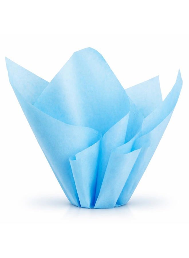 PMLAND Premium Quality Gift Wrapping Paper - Aqua Blue - 15 Inches X 20 Inches 100 Sheets - Image 1