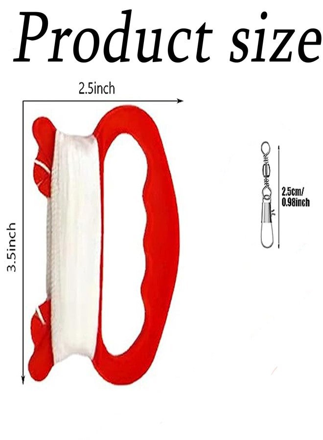 Setaria Viridis 2-Pack 328ft Children Kite Reel Winder Kite Line Kite String Handle Winder Winding Reel Grip Wheel Professional Outdoor Garden Kite Accessories D Shape Blace Winder Handle (4.5 inch) (red) - Image 4