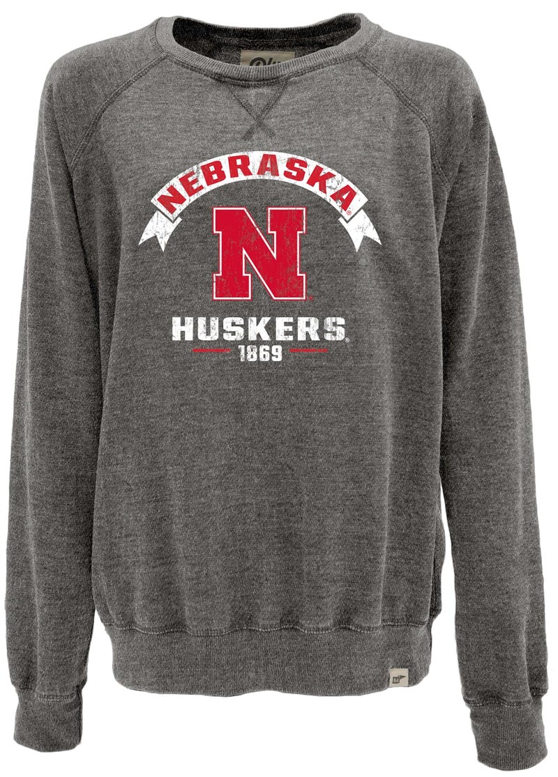 Blue 84 Nebraska Cornhuskers NCAA Officially Licensed Women's Crewneck Sweatshirt Burnout Vintage Scholar, X-Large - Image 2