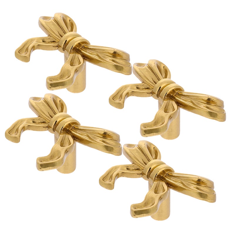 4pcs Elegant Drawer Pull Decorative Knob Closet Handle Pull Knob Brass Knob Shape Cabinets Knob Decorative Knob Ornament - Image 4