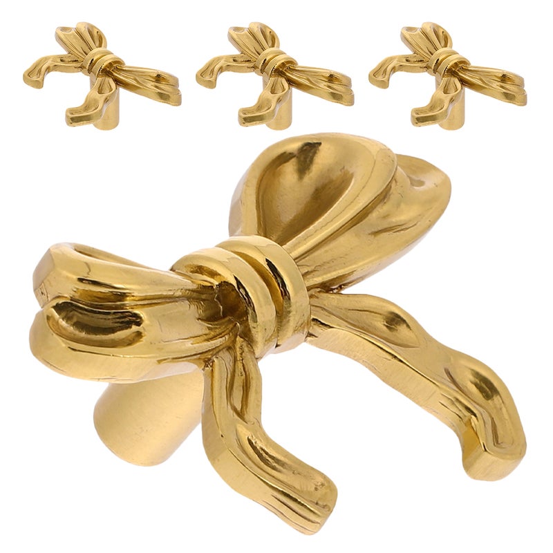 4pcs Elegant Drawer Pull Decorative Knob Closet Handle Pull Knob Brass Knob Shape Cabinets Knob Decorative Knob Ornament - Image 1