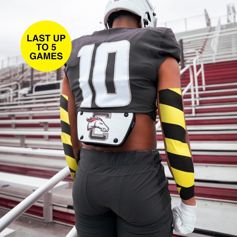 SLEEFS Caution Turf Tape Football - Extra Wide Waterproof Sports Athletic Tape - Flexible Breathable Ultra Sticky for Arms, Wrists, Ankles, Injuries - Lacrosse, Soccer, Baseball, Basketball - Image 2