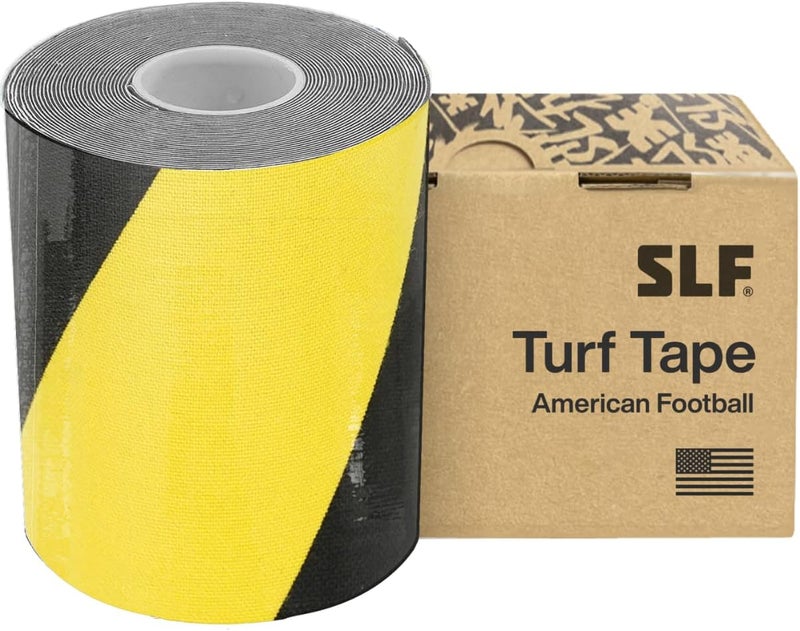 SLEEFS Caution Turf Tape Football - Extra Wide Waterproof Sports Athletic Tape - Flexible Breathable Ultra Sticky for Arms, Wrists, Ankles, Injuries - Lacrosse, Soccer, Baseball, Basketball - Image 1