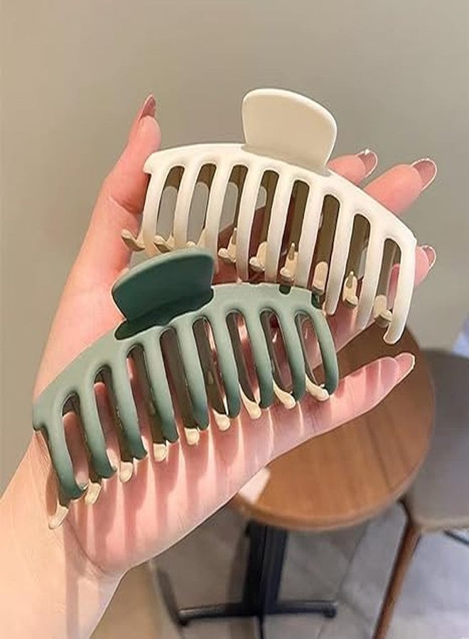 Cart log dual colour claw clips for women- big clutcher for women hair- large clutcher- big claw clip- big hair claw clips for women- korean hair clutcher combo (random colours) (2) - Image 3