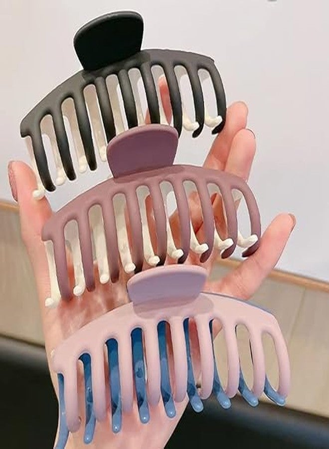 Cart log dual colour claw clips for women- big clutcher for women hair- large clutcher- big claw clip- big hair claw clips for women- korean hair clutcher combo (random colours) (2) - Image 5