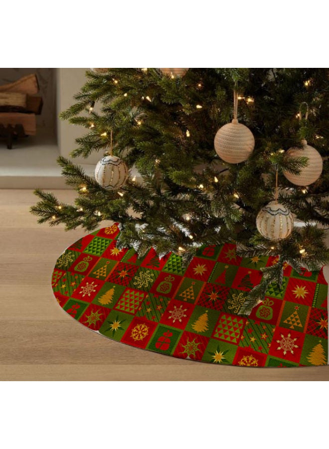 Home Print Velvet Christmas Tree Skirt That Would Make A Fantastic Addition To Your Holiday Themed Homes