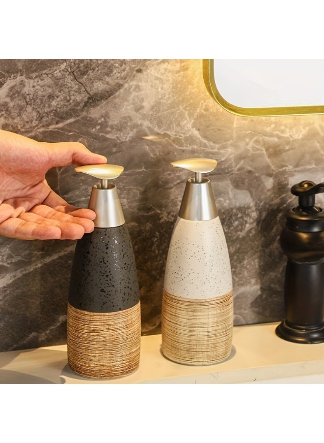 فوك 1PC 400 مل سعة زجاجة موزع الصابون ضغط لغسل اليدين والشامبو والهلام دش - Image 3