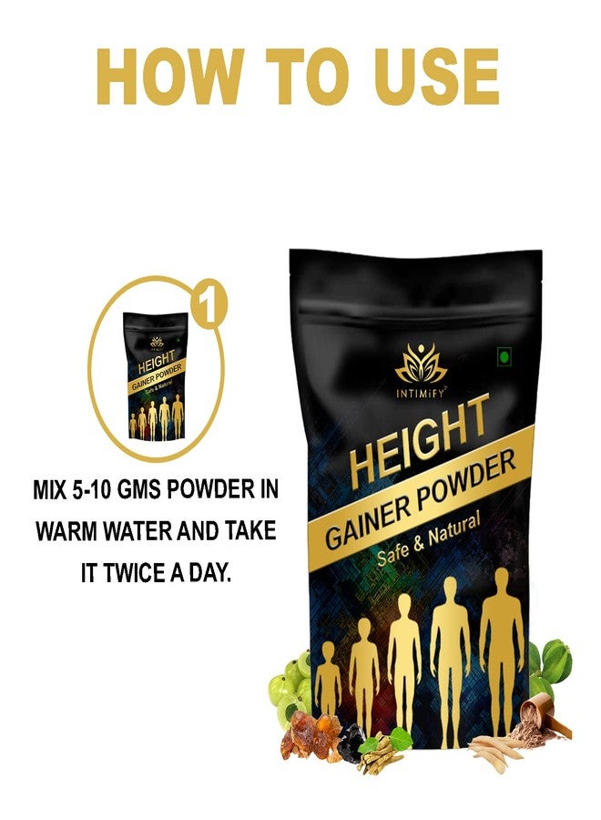 INTIMIFY Ayurvedic Powder For Height Support With Kesar Pista Badam For Women & Men (300 gm) - Image 4