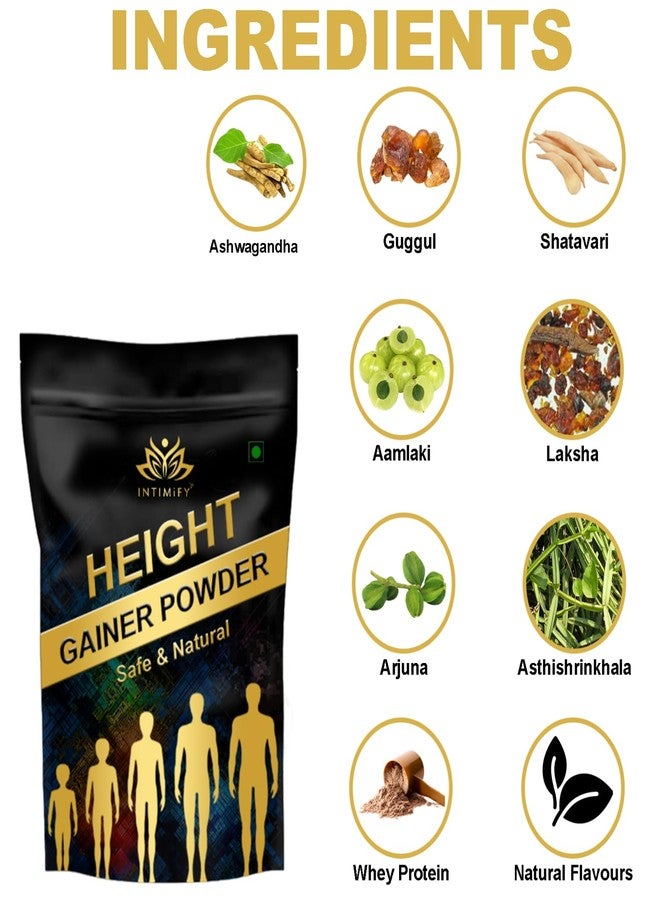 INTIMIFY Ayurvedic Powder For Height Support With Kesar Pista Badam For Women & Men (300 gm) - Image 3