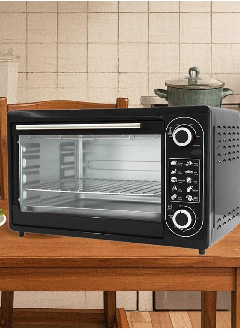 Electric oven with large temperature control device
