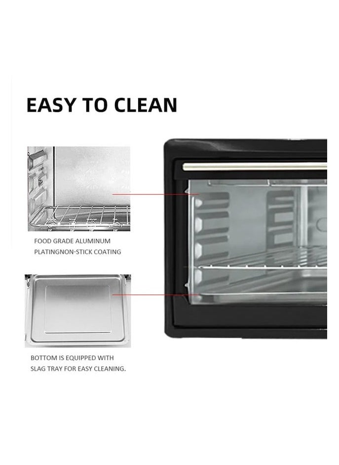 Electric oven with large temperature control device