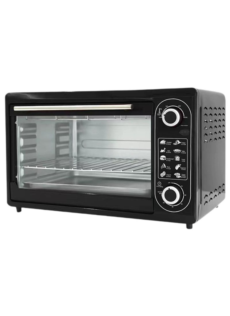 Electric oven with large temperature control device