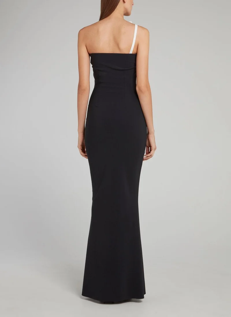 Chiara boni Amaranta One Shoulder Rose Maxi Dress