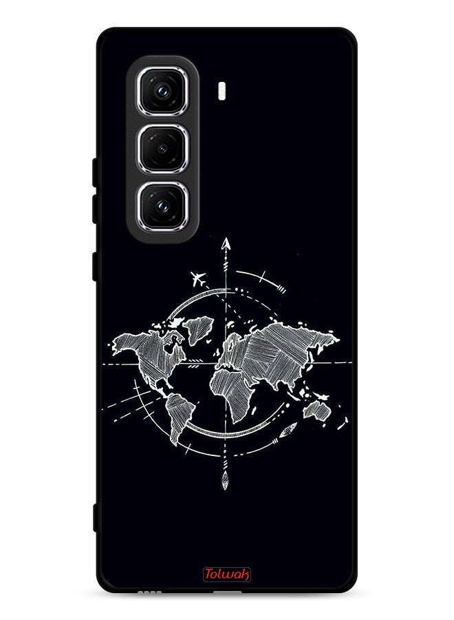 Tolwak Infinix Hot 50 Pro 4G Protective Case Cover Compass Art - Image 1