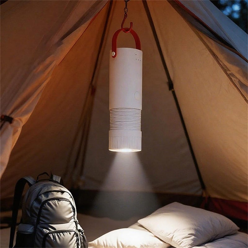 Portable Outdoor Hanging Light Folding Flashlight Accordion Desk Lamp for Camping Hiking and Night Walks Enduring (Red) - Image 3