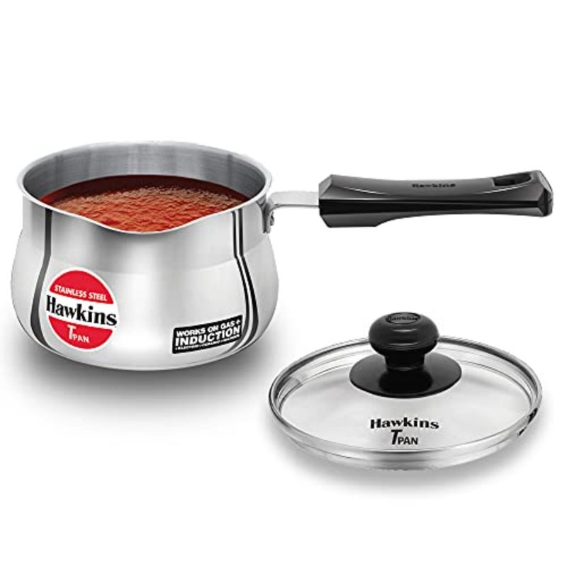 Stainless Steel Tpan 1.5L with Glass lid - Image 1
