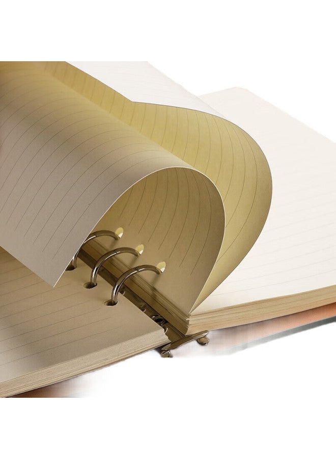 Ujia Loose-Leaf Notebook, A5 Size, High-Quality Business Office Stationery, Conference Notepad, Detachable Loose-Leaf Binder, Thickened Leather Cover, Customizable For Businesses, Pink - Image 1
