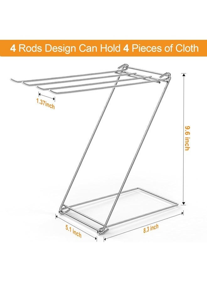 Seropy Kitchen Towel Holder, 4-Arm Kitchen Towel Rack for Drying Dishcloths Hand Towels, Foldable Free Standing Hand Towel Holder for Countertop Bathroom Kitchen Organization RV Essentials, 2 Pack - Image 2