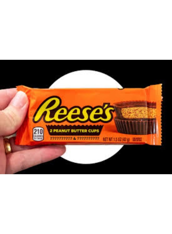 Reese's Peanut Butter Cups - Pack of 2 x 42g - Perfect Blend of Milk Chocolate & Creamy Peanut Butter - Iconic Imported Snack - Double Cup Pack - Image 3