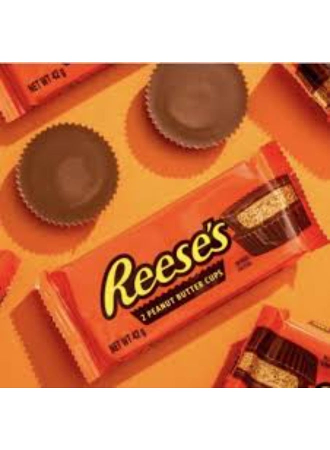 Reese's Peanut Butter Cups - Pack of 2 x 42g - Perfect Blend of Milk Chocolate & Creamy Peanut Butter - Iconic Imported Snack - Double Cup Pack - Image 4
