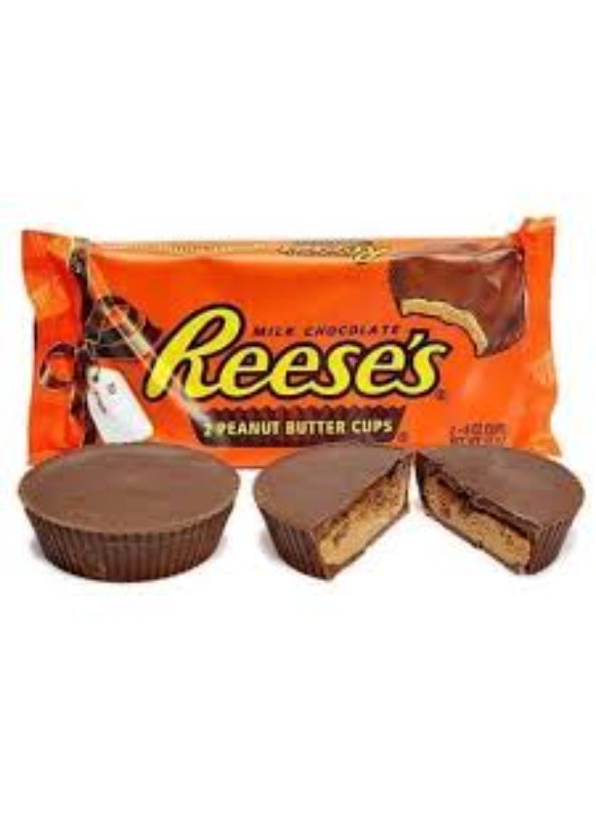 Reese's Peanut Butter Cups - Pack of 2 x 42g - Perfect Blend of Milk Chocolate & Creamy Peanut Butter - Iconic Imported Snack - Double Cup Pack - Image 5