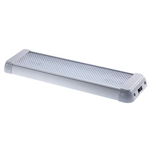Raycharm مصباح سقف داخلي LED لقارب رايشارم RV، 14.2" × 3.9" هيكل من الألمنيوم، 6000K أبيض بارد للإضاءة في المساحات الكبيرة، سحب أمبير منخفض عالي الإنتاج، مفتاح تشغيل/إيقاف، 12V-24V DC، عبوة واحدة - Image 1