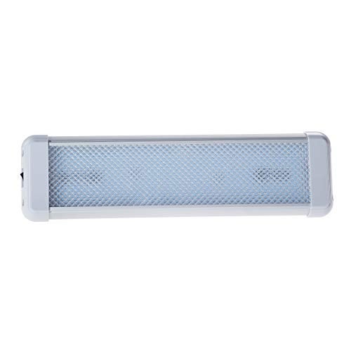 Raycharm مصباح سقف داخلي LED لقارب رايشارم RV، 14.2" × 3.9" هيكل من الألمنيوم، 6000K أبيض بارد للإضاءة في المساحات الكبيرة، سحب أمبير منخفض عالي الإنتاج، مفتاح تشغيل/إيقاف، 12V-24V DC، عبوة واحدة - Image 4