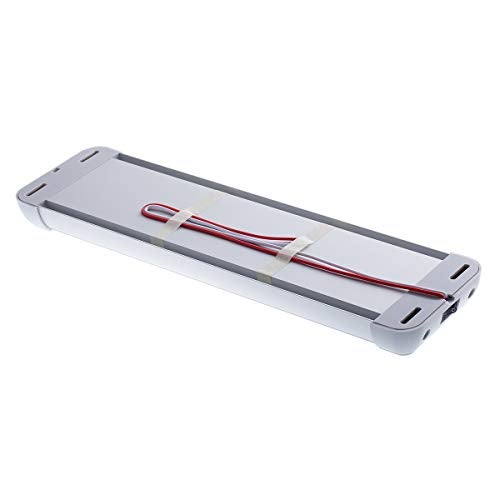 Raycharm مصباح سقف داخلي LED لقارب رايشارم RV، 14.2" × 3.9" هيكل من الألمنيوم، 6000K أبيض بارد للإضاءة في المساحات الكبيرة، سحب أمبير منخفض عالي الإنتاج، مفتاح تشغيل/إيقاف، 12V-24V DC، عبوة واحدة - Image 5